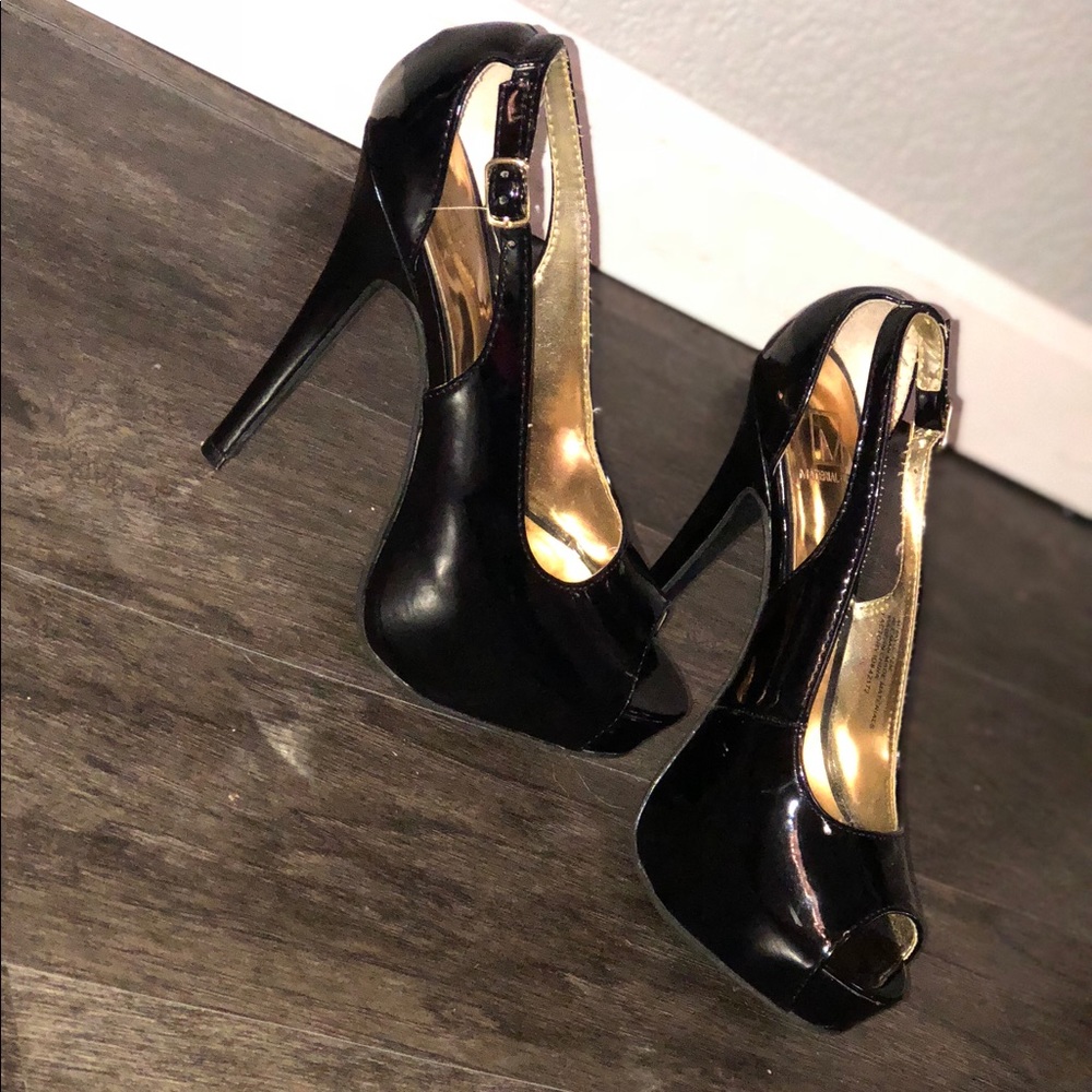 Black Material girl stilettos